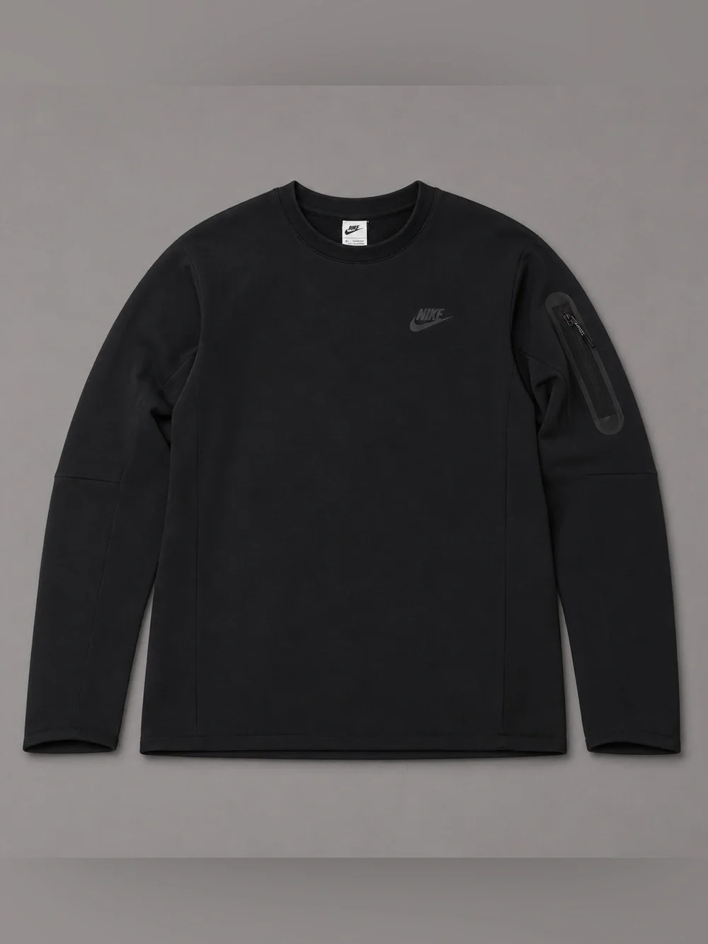 Nike Tech Pack Crewneck Sweatshirt Black Men’s XS Pocket Pullover Cotton Blend